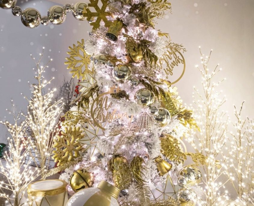 Christmas tree, arbolito, navidad, decoración, santa claus, connie davalos, andy benavides, christmas design
