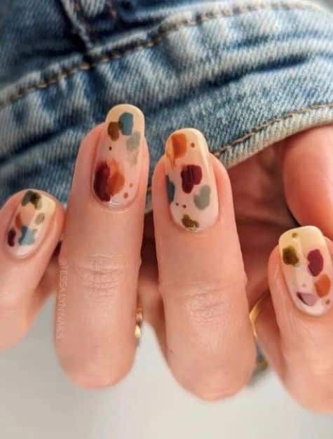 otoño, uñas, diseños, colores, inspo